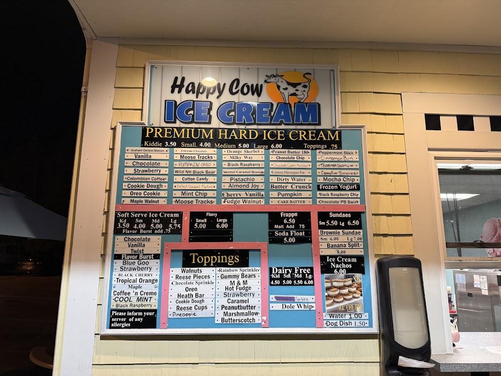 Happy Cow Ice Cream Shop Menu image 1